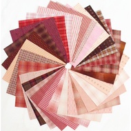 Patchwork DIY Fabrics Handmade - Set of 30 Pink & Red 100% Cotton Patches, 20x20cm (8x8 inches) Mlb9
