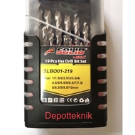 MATA Drill bit set 19 pcs hss drill bit solid