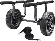 Best Marine Kayak Cart Trolley | Heavy Duty Carrier for Kayaks, Canoes &amp; SUP Paddle Boards | Adjustable Width Transport Dolly with Airless Non Flat Wheels | Kayaking Trailer Gear &amp; Accessories