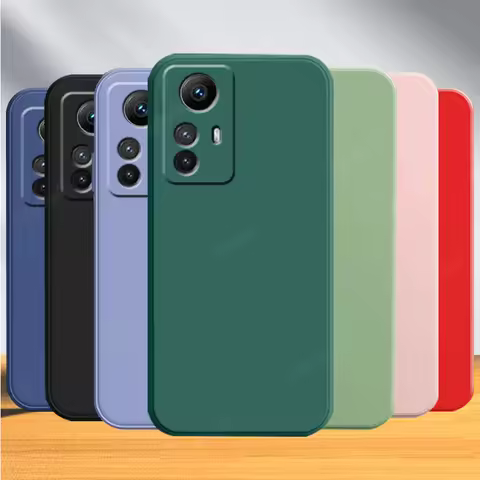 For Redmi Note 12S Case Cover Xiaomi Redmi Note 12S Capas Liquid Silicone Phone Back Bumper TPU Soft
