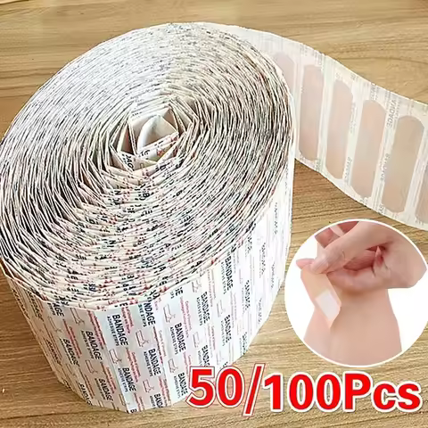 50/100Pcs Waterproof Breathable Cushion Adhesive Plaster Wound Hemostasis Sticker Band First Aid Med