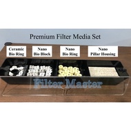 Premium 2 Feet Top Filter Media Set (Black/Blue)
