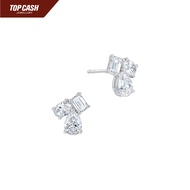 Top Cash Jewellery 10K Lab Grown Royal Trio Diamond Stud Earrings