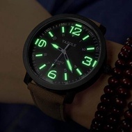 {Miracle Watch Store} 2017แฟชั่นผู้ชายผู้หญิง Glow In The Dark Faux Leather Strap Quartz Sport Wrist Watch
