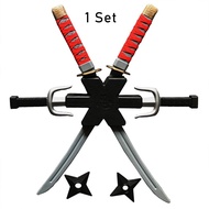 7Pcs Mainan Set Pedang Ninja Cosplay Bodybelt Harness Tempat Penyimpanan Pedang Slot Pedang Slot Kat