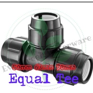 Equal Tee HDPE Fittings /Poly Tee / Poly Pipe / Poly Fittings / 50MM /63MM /90MM Brand Penguin