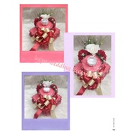 Gubahan bekas cincin risik/tunang/nikah(single ring)-red