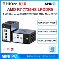 GMKtec K16 AMD Ryzen 7 7735HS Mini PC LPDDR5 PCIe 4.0 M.2 2280 OCuLink WiFi 6E BT5.2