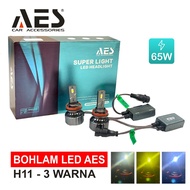 Turbo Led H11 AES Brand 3 COLOR LED I Car front headlamp LED lamp