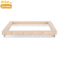 YUMEIREN Knitting Loom, Wooden 11.8x11.8in Weaving Loom, Handmade Square Shape Weaving Board For Adu