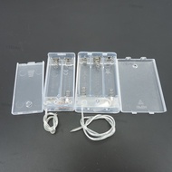 1pcs 3 AA Battery Holder Box Case with Switch 2AA 3AA 3xAA Transparent white 3V 4.5V Battery Holder 