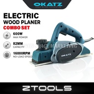 Okatz 600W Electric Wood Planer Heavy Duty Mesin Ketam Kayu Elektrik Makita Mata Planer Blade