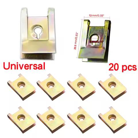 20pcs Fender Bumper U Shape Clips Screw For BMW E81 E82 E87 Auto Chassis Sheet Metal Speed Fasteners