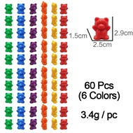 Montessori Toys Box Rainbow Stack Cups Counting Bears Color Weights Sensory Toys Baby Mintessori Edu