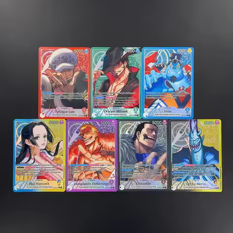 One Piece TCG OPCG English Leader card OP14 Leader Card Set Boa Doflamingo Law Corocdile Mihawk Jinb
