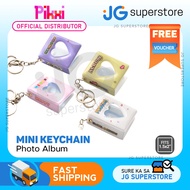 Pikxi Cute Mini Photo Album Keychain 16 pockets 1.5 x 2" ID Picture (Pink, Purple, White, Yellow)