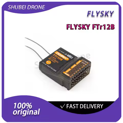 FLYSKY Fusi FTr12B Receiver With voltage detection 2.4GHz 12CH Dual Antennas AFHDS 3 for PL18 NB4 an