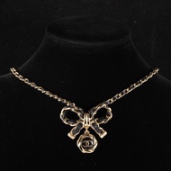 CHANEL(香奈兒)  合金 22A 大小姐系列 皮穿鏈 蝴蝶結 項鏈