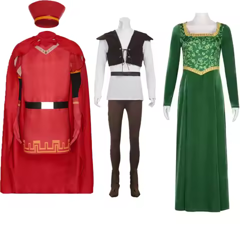 Lord Farquaad Cosplay Costume Fiona Princess Dress discovered prince Mens Costume Shrek Full Set Hal