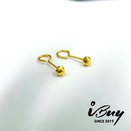 IBUY 999 Gold Disco Dome Stud 蹦迪珠泡钉1.05G 24K (999)