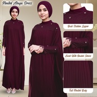 Baju Dress Wanita Viral Abaya Piain Pleated Dresses For Women Plus Size Baju Tunang Perempuan