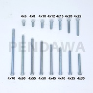 [10pcs] JP+ Bolts 4 x 35mm TMS Brand M4 x 35mm
