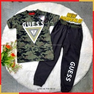 {8-12y} Set Jalan Boy BigKids Jogger Set Hight Quality Unisex Army