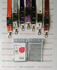 Paket ID Card Zipper 6,5x9CM + Tali Kait Stofer 2CM Isi (10 Paket)