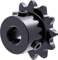 12 Tooth Roller Chain Sprocket B Type Hardened Teeth, 25 Chain Sigle Strand 1/4-Inch Pitch, 8mm Bore