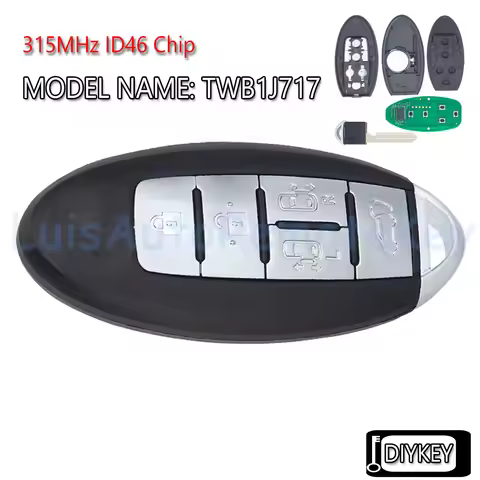 5 Buttons Smart Remote Car Key Fob 315MHz ID46 Chip for Nissan Elgrand Quest E52 2013 2014 2015 2016