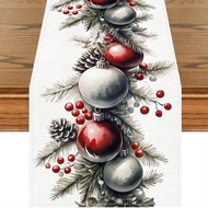1pc Festive Merry Christmas Table Runner Christmas Decoration Table Runner, 13x35.4/47.2/63/72/78.7 