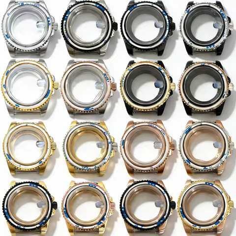 40mm High Quality GMT SUB Watch Case Unidirectional 120 click For Seiko NH35 Automatic Movement Sapp