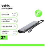 Belkin F4U092 ฮับมัลติพอร์ต 6-in-1 รองรับ 4K F4U092BTSGY
