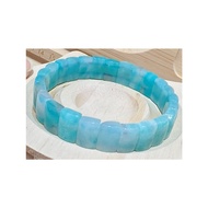 Natural Crystal Amazonite Papan Bracelet 天然水晶天河石手排