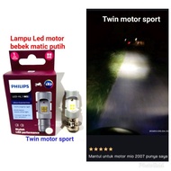 Philips ultinon essential moto DC M5 H6 motorcycle front LED light bulb 1 foot automatic scooter WHI