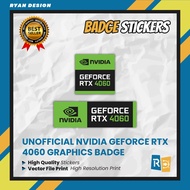 Nvidia Geforce RTX 4060 Hologram Logo Sticker Badge Graphic Card (Unofficial)