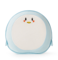 全城熱賣 - 嬰兒定型枕頭 記憶棉0-1寶寶枕頭 透氣刺繡新生兒護頭枕（藍企鵝 ）24.5*23.5*4/1.5CM
