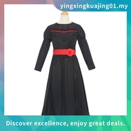 New Creation Halloween Annabelle  Horror Doll White Dress Cosplay Costume Fancy Dress