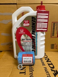 ฮอนด้าน้ำมันเครื่อง Honda 5w40 สังเคราะห์100 แถมกรองฮอนด้า แหวน เเท็ก