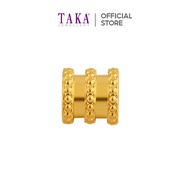 FC1 TAKA Jewellery 999 Pure Gold Charm Diamond Cut Big Barrel