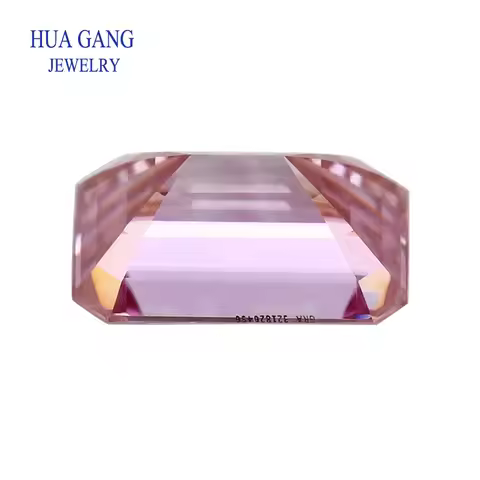 Emerald Cut Pink Color Loose Moissanite Diamond Gemstones 0.5-7.0 CT Excellent Gem Stone Under Undef