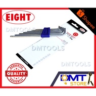 EIGHT Set Of 7 Long Taper Ball Head Hex Wrench Model TLS-7S