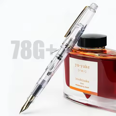New PILOT 78g Transparent 78g+ 22k Golden Original Iridium Fountain Pen Students Practice Calligraph