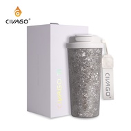 CIVAGO Ti(17oz)Luxury Pure Titanium Coffee Travel Mug with Gift Box Men & Women Insulated Cup