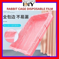 Rabbit Guinea Pig Tray Disposable Film Removal Plastic Tray Cover Alas Arnab Rabbit Cage Cleaning