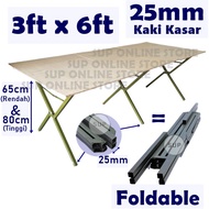25mm Night Market Foldable Table Rack Market Folding Table Stand Plywood Kaki Meja Lipat Pasar Malam