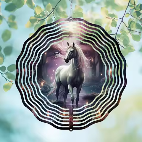 1pc Horse-Themed Wind Spinners Designed for Gardens And Yards, Featuring a 3D Metal Design
