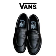 Sepatu Vans Slip On Pro Skate Loafer Leather All Black