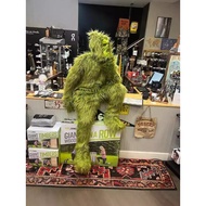 Halloween Adult Children Green Furry Monster Grinch Cosplay Santa Claus Furry Pants Set Costume