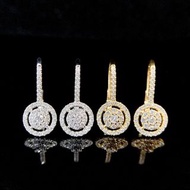 40分滿鑲鑽石18k耳環耳釘 耳鈎
0.40ct Illusion Diamond 18k Earrings Dangle